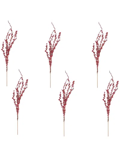 Creative Displays Set Of 12 Christmas Holiday Berry Stem In Red