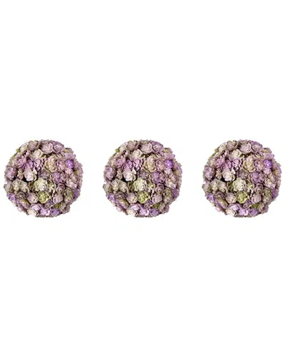 Creative Displays Set Of 3 Decorative Purple Chick Succulent Balls