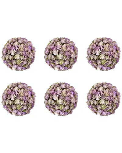 Creative Displays Set Of 6 Decorative Purple Chick Succulent Balls