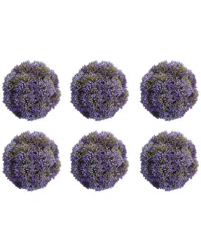 Creative Displays Set Of 6 Decorative Purple Sedum Balls