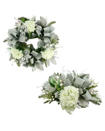 Creative Displays Silver Christmas Bundle In White