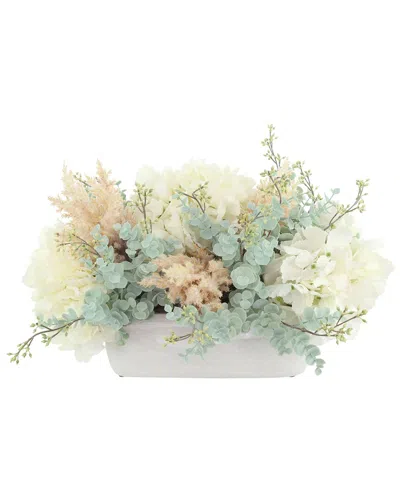 CREATIVE DISPLAYS CREATIVE DISPLAYS SPRING CENTERPIECE WITH HYDRANGEAS, EUCALYPTUS & PAMPAS