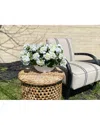 Creative Displays Uv Protected Outdoor White Geranium Arrangement In White