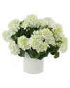 Creative Displays Uv Protected Outdoor White Geranium Floral Arrangement In White