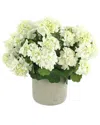 Creative Displays Uv Protected Outdoor White Geranium Floral Arrangement In White