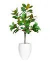 Creative Displays Uv-rated 5ft Magnolia Tree Drop-in With Fiberstone Planter In Green