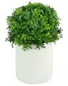 Creative Displays Uv-rated Outdoor Boxwood Ball In Square Planter In Green