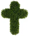 Creative Displays Uv Rated Outdoor Green Boxwood Cross In Green