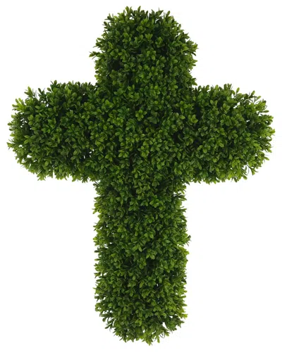 Creative Displays Uv Rated Outdoor Green Boxwood Cross