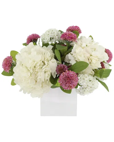 Creative Displays Viburnum & Dahlia Arranged In Fiberstone Pot In Multi