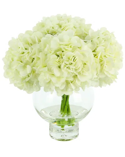 Creative Displays White Hydrangea Floral Arrangement In Multicolor