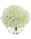 Creative Displays White Hydrangea Floral Arrangement In Multicolor