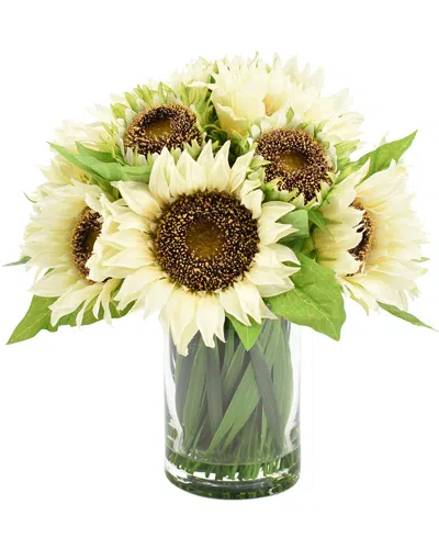 Creative Displays White Sunflower Floral Arrangement In Multi