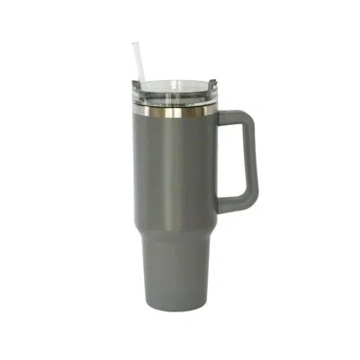 Creative Gifts International 40oz. Double Wall Insulated Stainless Steel Water Bottle In Gray