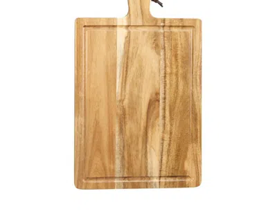 Creative Gifts International Acacia Wood Cutting Board With Handle In Natural Brown