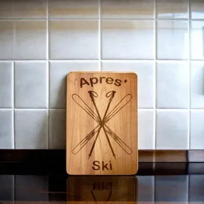 Creative Gifts International Apres Ski Wood Board - 10" X 15