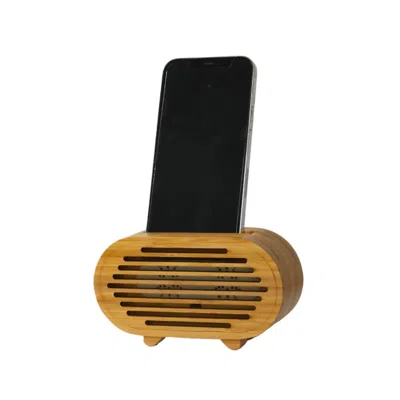 Creative Gifts International Bamboo Amplifier/phone Stand Oval In Natural