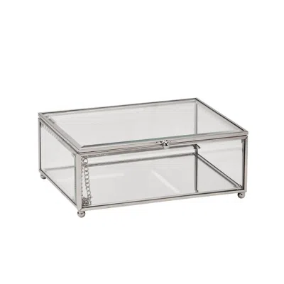 Creative Gifts International Claro Hinged Glass Box In Clear
