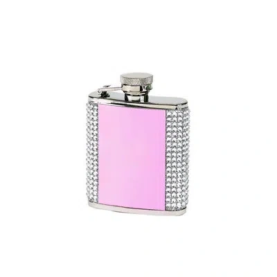 Creative Gifts International Crystal Flask With Plates In Pink