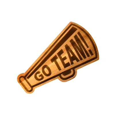 Creative Gifts International Go Team Megaphone Wood Board - 9.25" X 16" In Brown