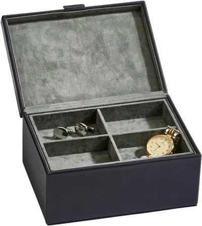Creative Gifts International Leather Box With Lift Out In Black