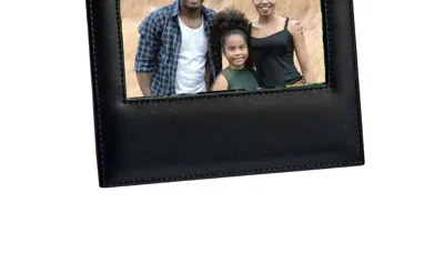 Creative Gifts International Leather Frame In Black In Gray