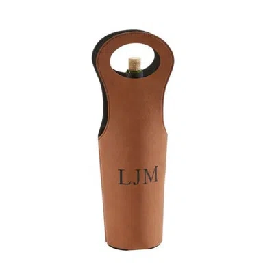 Creative Gifts International Leatherette Wine Carrier In Caramel