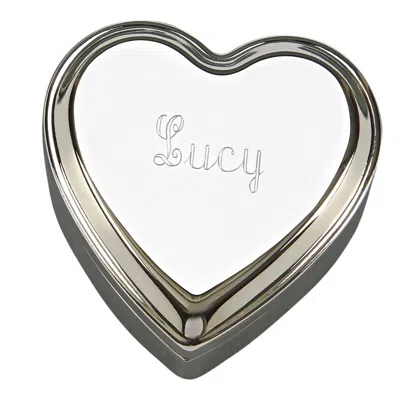 Creative Gifts International Polished Heart Shaped Box In Silver