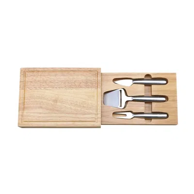 Creative Gifts International Rectangular Cheeseboard With Concealed Tools In Natural In Neutral
