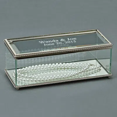 Creative Gifts International Rectangular Glass Box With Hinged Cover In Clear