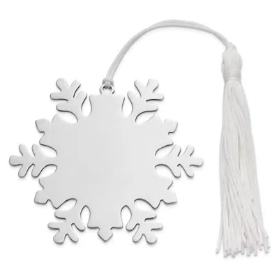 Creative Gifts International Snowflake Ornament With Tassel In Silver