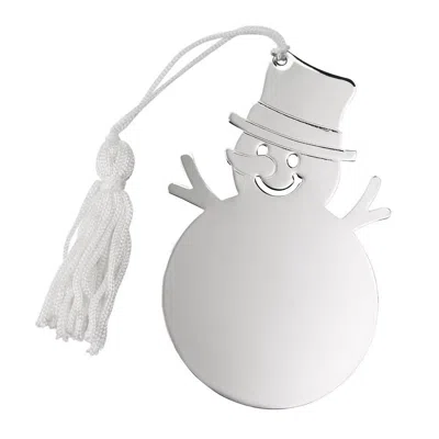 Creative Gifts International Snowman Ornament With Tassel In Silver