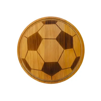 Creative Gifts International Soccer Ball Wood Board - 13" In Brown In Pattern