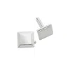 Creative Gifts International Square Cuff Links In Palladium In Multi