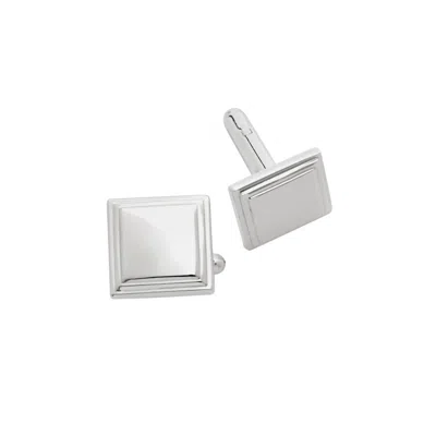 Creative Gifts International Square Cuff Links In Palladium In Multi
