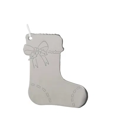 Creative Gifts International Stocking Ornament With White Tassel In Nickel