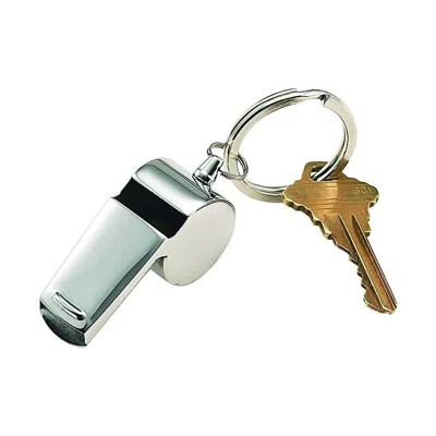Creative Gifts International Whistle Keychain In Silver In Metallic