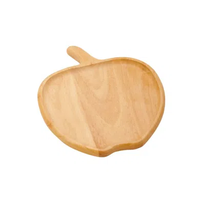 Creative Gifts International Wood Apple Serving Dish In Brown