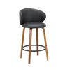Creative Images 26''h Pu Stool With Wood Leg, Set Of 2