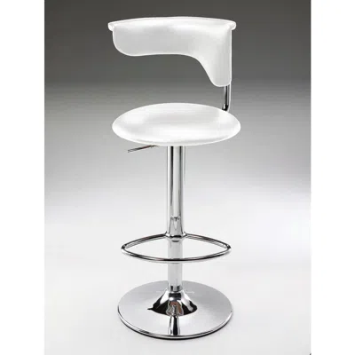 Creative Images Bar Stool, Adj High, White