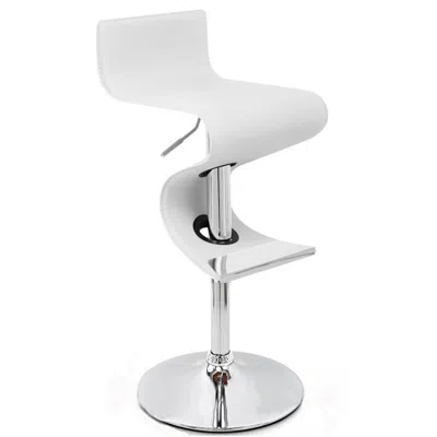 Creative Images Bar Stool W/white Pu