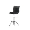 Creative Images Black Pu Seat, Chrome Base Stool, Set Of 2