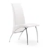 Creative Images Chair,white Pu Chrome Leg, Set Of 2 In White