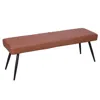 Creative Images Contemporary Upholstered Dining Bench With Black Sanded Legs