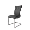 Creative Images Dining Chair With Pu Seat And Brushed Stainless Steel Leg, Set Of 2