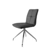 Creative Images Dining Chair With Pu Seat And Brushed Stainless Steel Leg, Set Of 2