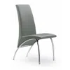 Creative Images Gray Chair Pu Chrome Legs, Set Of 2