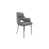 Creative Images International Set Of 2 Dining Chair With Pu Seat And Matte Gold Legs