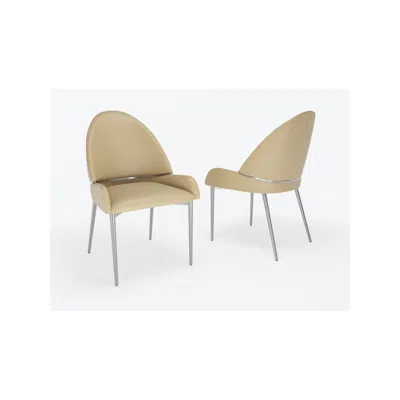 Creative Images International Set Of 2 Taupe Color Pu Leather Dining Chair With Matte Gold Fram
