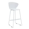 Creative Images Midcentury Polypropylene Counter Stool With Metal Legs, Set Of 2